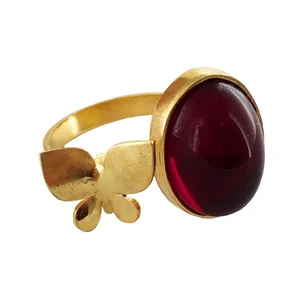 انگشتر زنانه گالری عزیزی طرح پروانه مدل gz99883