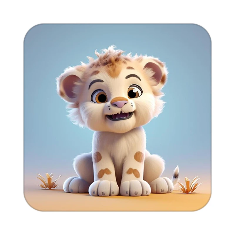 زیر لیوانی کاکتی طرح حیوانات کارتونی مدل mp27272