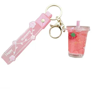 جاکلیدی مدل سیلیکونی آکواریومی طرح لیوان اسموتی و توت فرنگی کد DB21