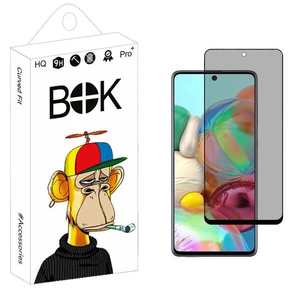 محافظ صفحه نمایش حریم شخصی بوک مدل Carbon Plus مناسب برای گوشی موبایل سامسونگ Galaxy A71 / A73 5G / M51 / M52 5G / M62 / F62 / S10 Lite