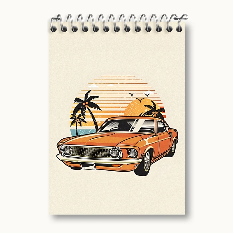 دفتر یادداشت 50 برگ خندالو طرح ماشین کلاسیک کد N5818