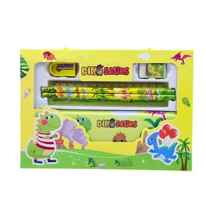 بسته لوازم تحریر مدل دایناسور پسرانه مجموعه 6 عددی