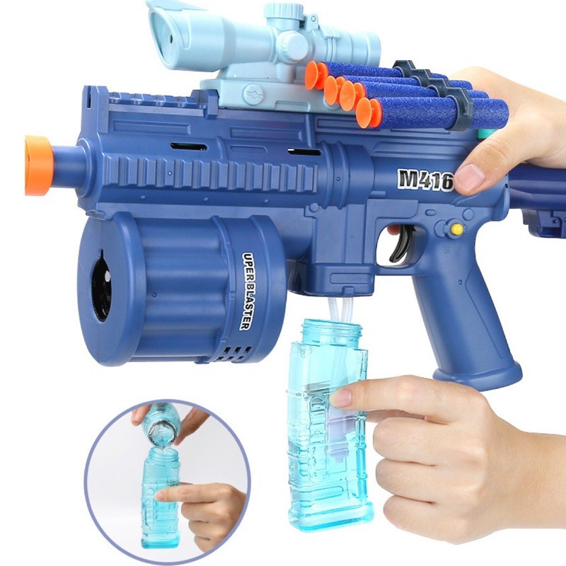 تفنگ بازی مدل سه کاره تیر پرتابی و حباب ساز