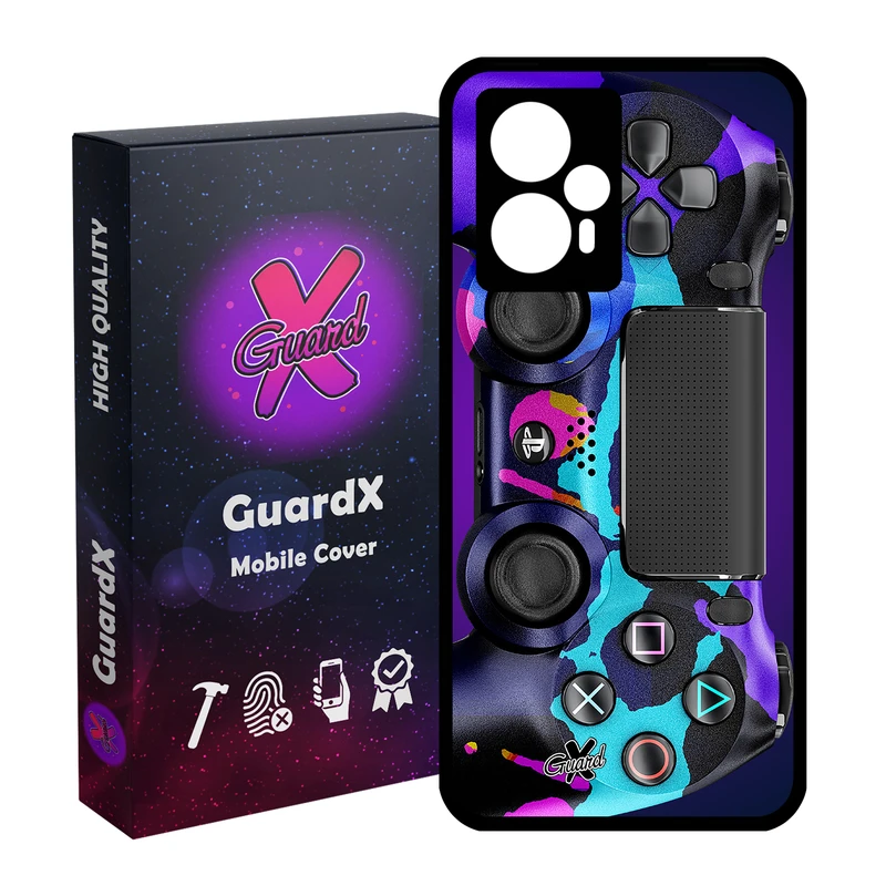 کاور گارد ایکس طرح PS4 Controller مدل Glass10089 مناسب برای گوشی موبایل شیائومی Poco F5/Redmi Note 12 Turbo