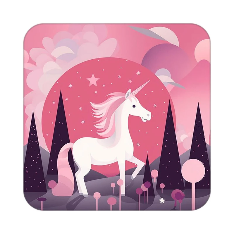 زیر لیوانی کاکتی طرح اسب تک شاخ و یونیکورن مدل mp31588