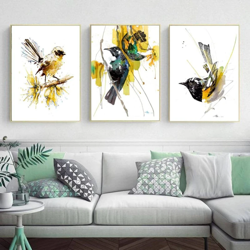 تابلو مدل پرنده مجموعه 3 عددی