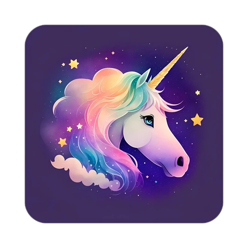 زیر لیوانی کاکتی طرح اسب تک شاخ و یونیکورن مدل mp33237