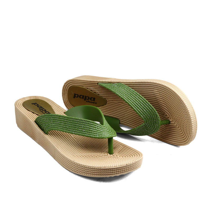 دمپایی لاانگشتی زنانه پاپا مدل ترمه پلاس کد 06