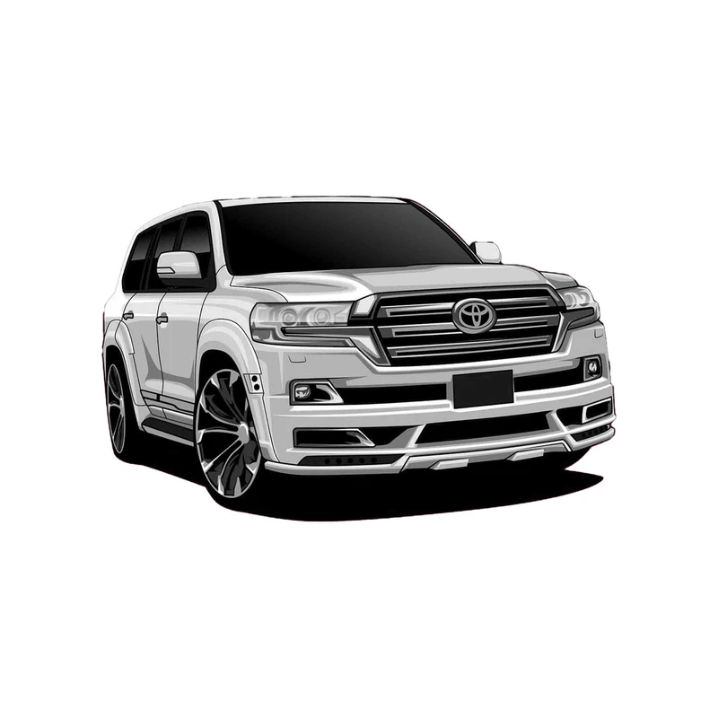 استیکر لپتاپ طرح ماشین لند کروز کد 9923