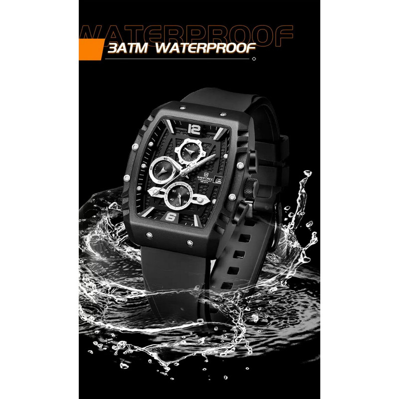 ساعت مچی عقربه‌ای مردانه کوارتز نیوی فورس مدل کرنوگراف کد 8025