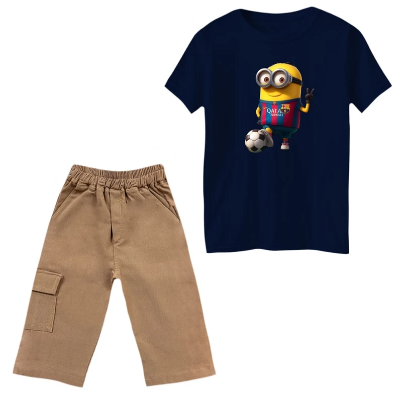 ست تی‌شرت و شلوارک پسرانه مدل مینیون کد 29