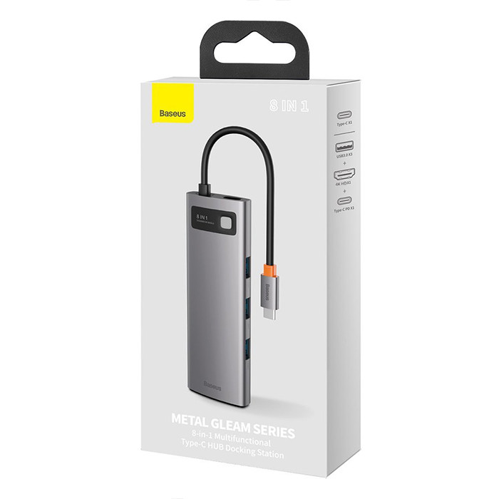 هاب 8 پورت USB-C باسئوس مدل CAHUB-CV0G 3