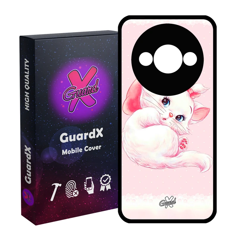 کاور گارد ایکس طرح Cat مدل قاب Glass10219 مناسب برای گوشی موبایل شیائومی Redmi A3 4G/ A3X 4G/ Poco C61