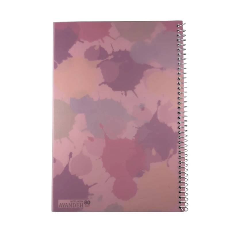 دفتر مشق 80 برگ مدل ساده آبرنگ کد ۴