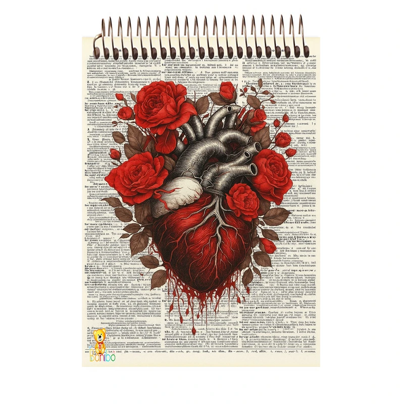 دفترچه نقاشی 100 برگ بانیبو مدل قلب کد 2743