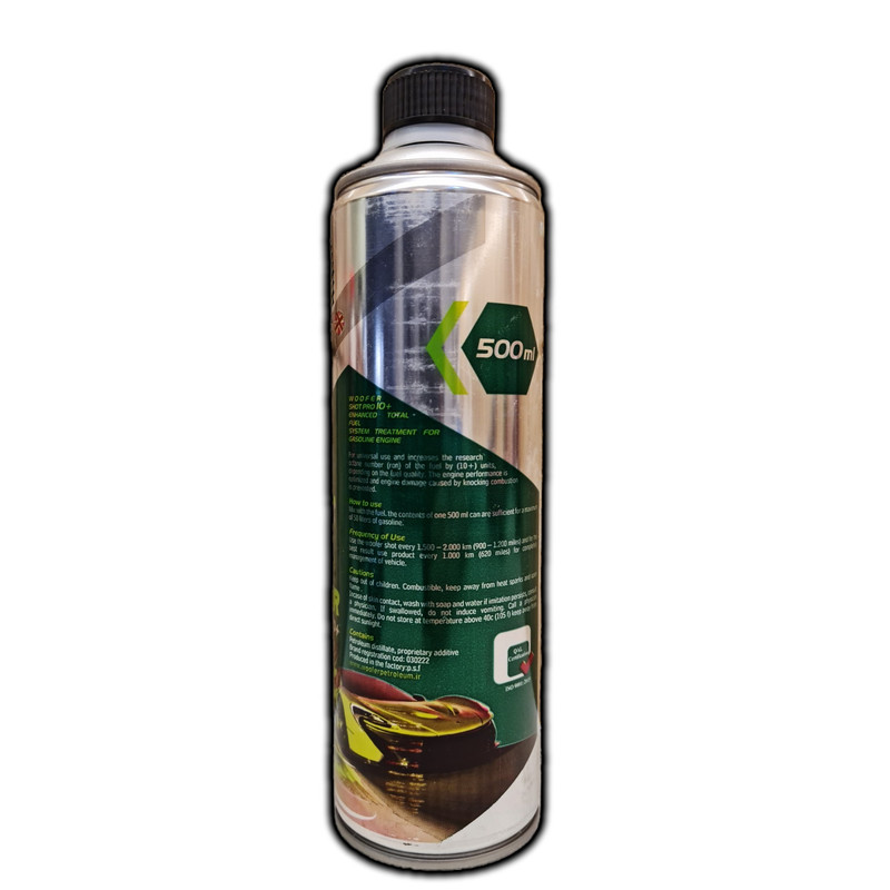 اکتان بوستر ووفر مدل Shot Pro 10 حجم 500 میلی لیتر