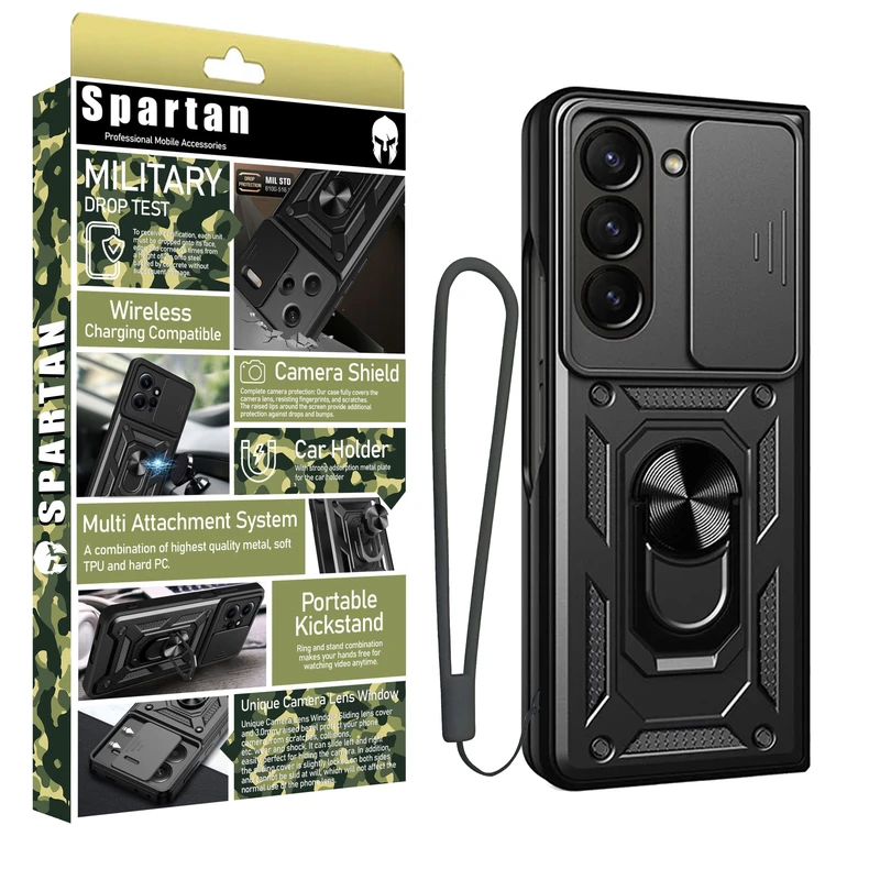 کاور اسپارتان مدل Defender Armor Strap مناسب برای گوشی موبایل سامسونگ Galaxy Z Fold 5 به همراه بند