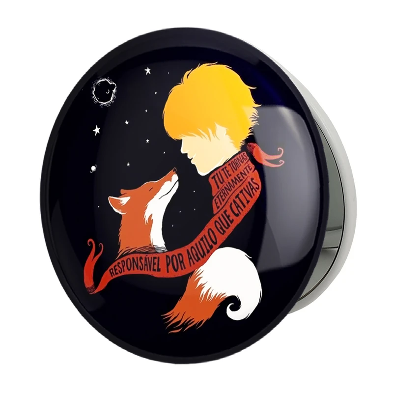 آینه جیبی خندالو طرح شازده کوچولو مدل تاشو کد 25778 