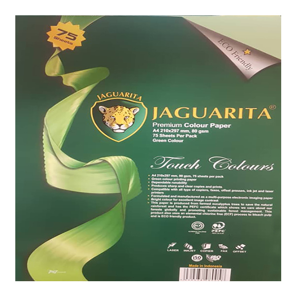 کاغذ رنگی A4 جگوار مدل  G بسته 75 عددی