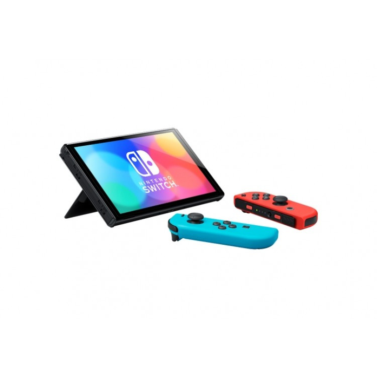 کنسول بازی نینتندو مدل Switch OLED Neon Blue and Neon Red Joy-Con