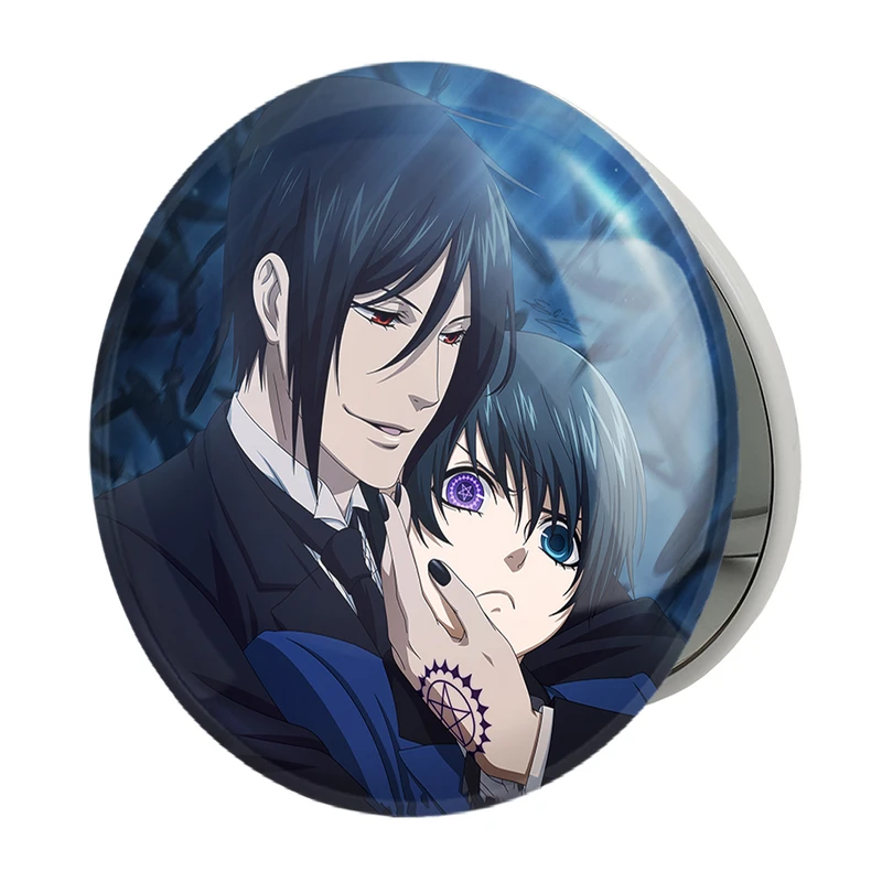آینه جیبی خندالو طرح شیل و سباستین انیمه خادم سیاه Black Butler مدل تاشو کد 16323 