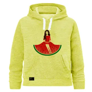 هودی دخترانه مدل یلدا کد J03 رنگ لیمویی