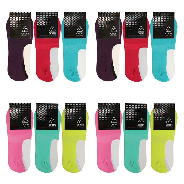 جوراب زنانه آریان نخ باف کد 5724 مجموعه 12 عددی جوراب زنانه آریان نخ باف کد 5724 مجموعه 12 عددی