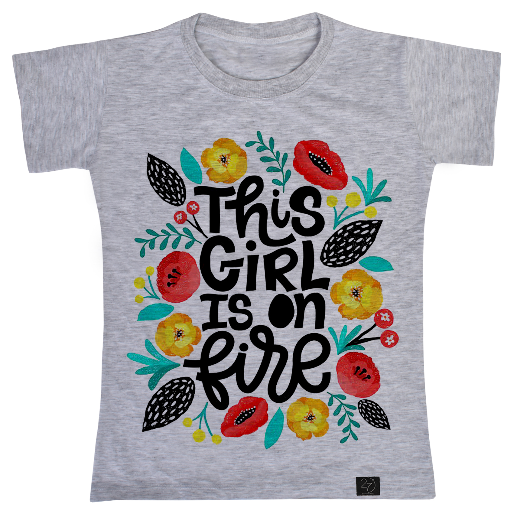 نقد و بررسی تی شرت آستین کوتاه دخترانه 27 مدل THIS GIRL کد V231 توسط خریداران