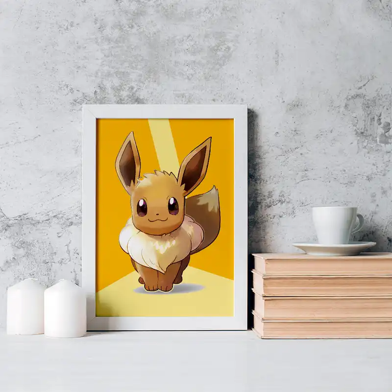 تابلو خندالو مدل ایو انیمه پوکمون کد 17409