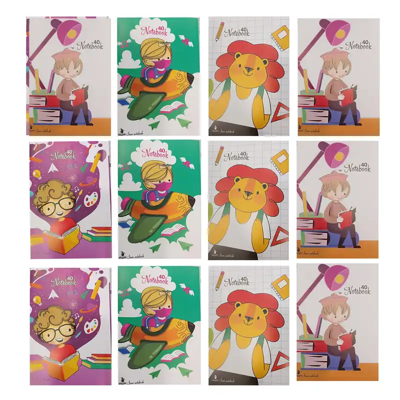 دفتر مشق 40 برگ سرو مدل اقتصادی مجموعه 12 عددی