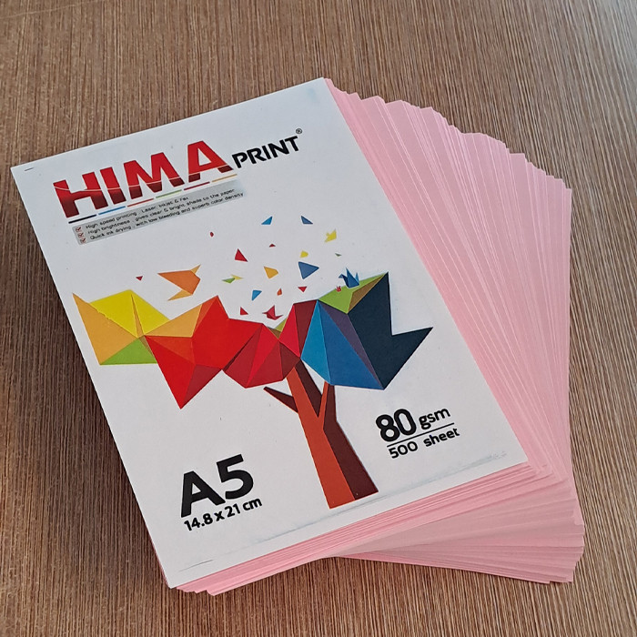 کاغذ رنگی هیما کد A5 بسته 500 عددی