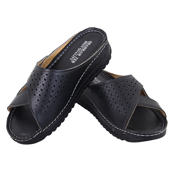 دمپایی زنانه شهرام طب مدل 1027 رنگ مشکی