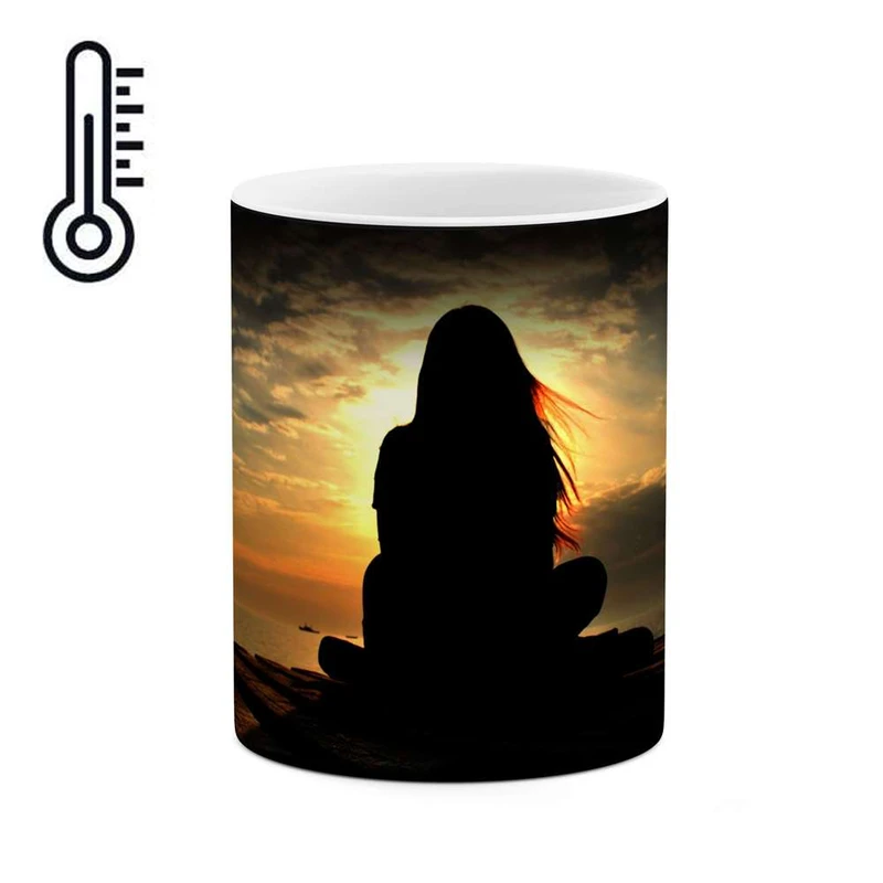 ماگ حرارتی کاکتی مدل دختری در غروب کد mgh11218