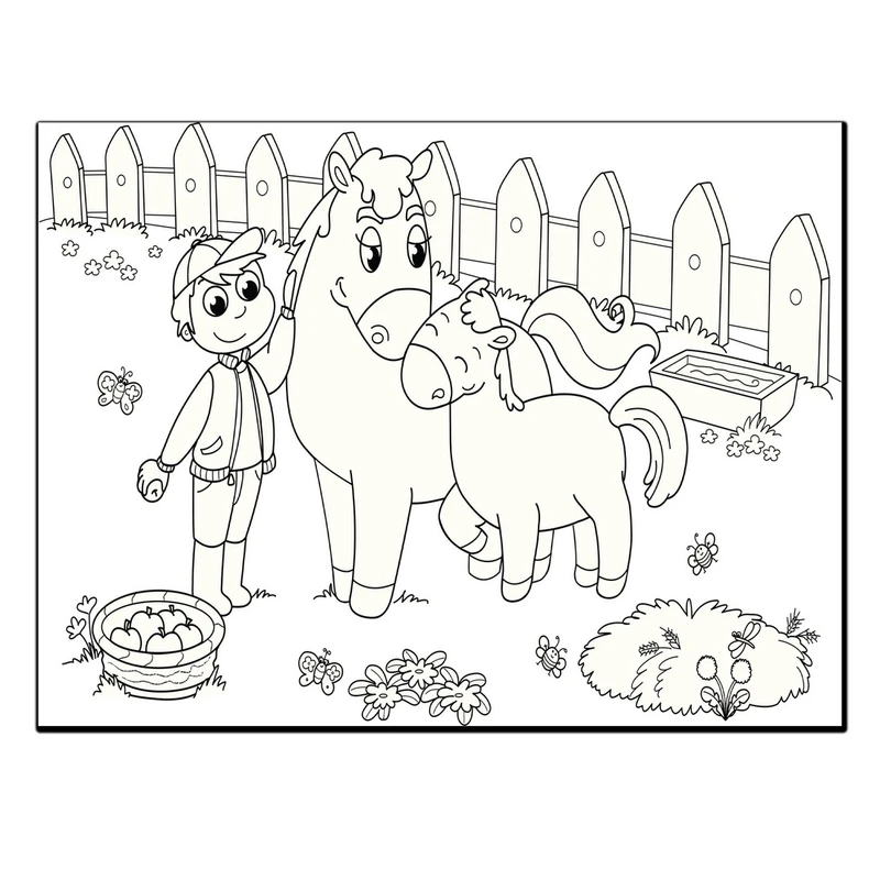 تابلو شاسی کودک بکلیت طرح الگو نقاشی کودکانه مدل SH-13797