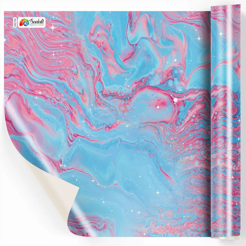 کاغذ کادو صدفی طرح آبرنگی 363 سایز 50*70 سانتی متر بسته 2 عددی 