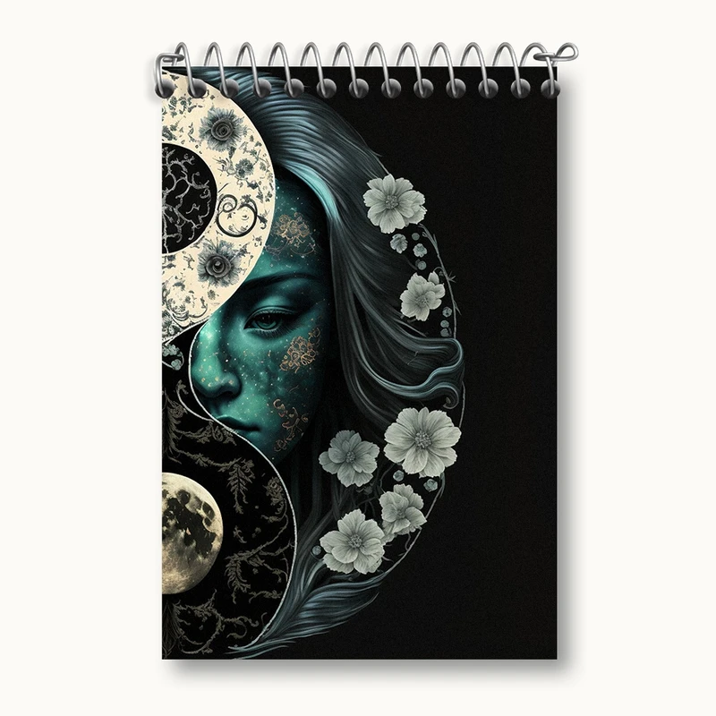 دفتر یادداشت 50 برگ خندالو مدل یین و یانگ کد F1155