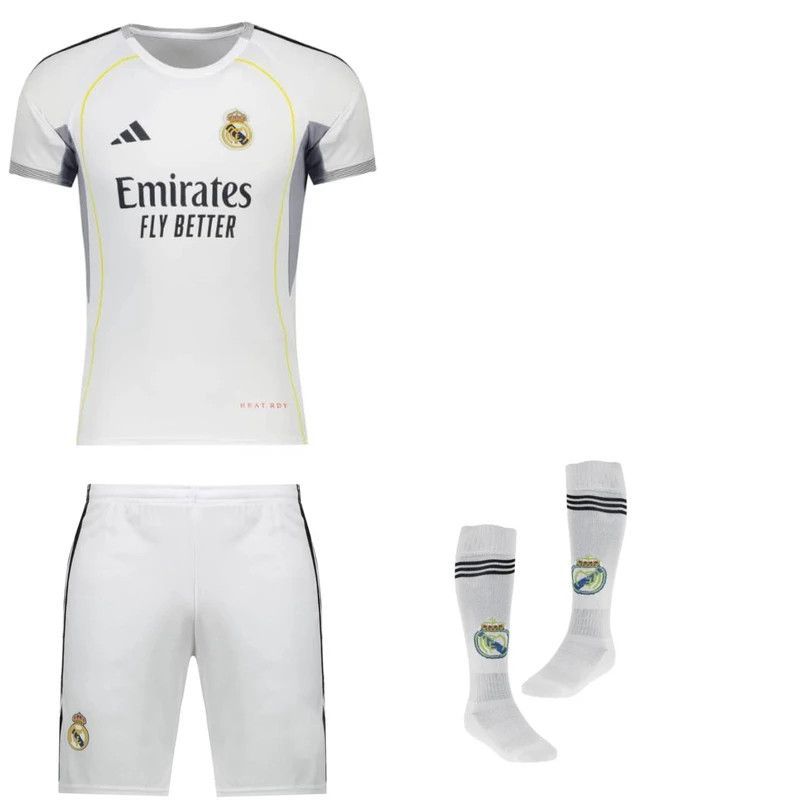 ست 3 تکه لباس ورزشی پسرانه مدل رئال مادرید طرح امباپه شماره 10 کد 2026