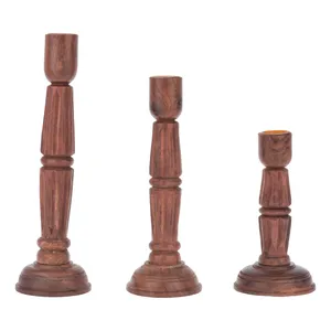 جاشمعی چوبی مدل 9540 بسته 3 عددی