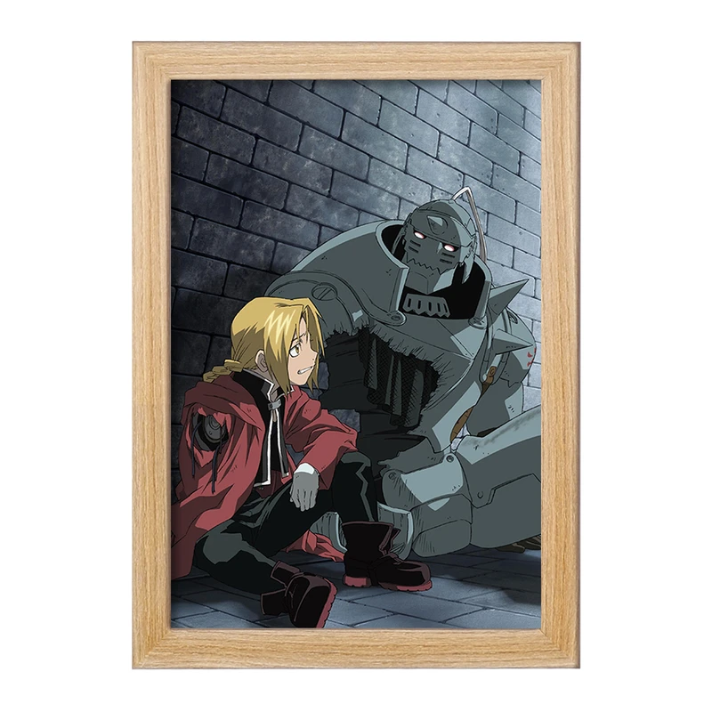 تابلو خندالو مدل ادوارد و آلفونس انیمه کیمیاگر تمام فلزی  کد 12684