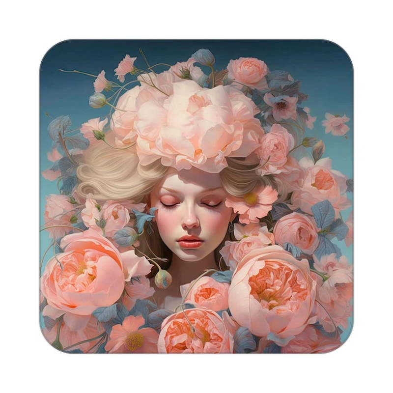 زیر لیوانی کاکتی طرح گل مدل mp18085