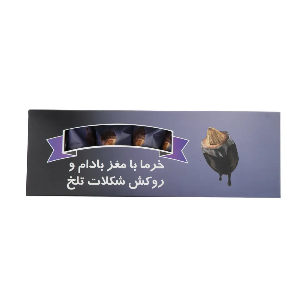 خرما با مغز بادام و روکش شکلات تلخ شیگوار - 70 گرم