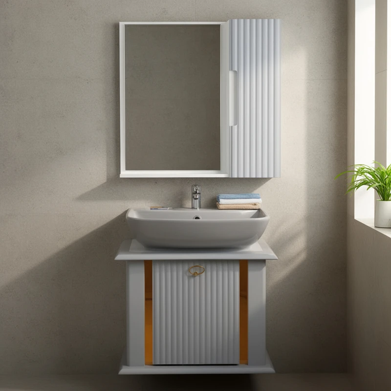 ست کابینت و روشویی مدل دایان کد 05 به همراه آینه و باکس