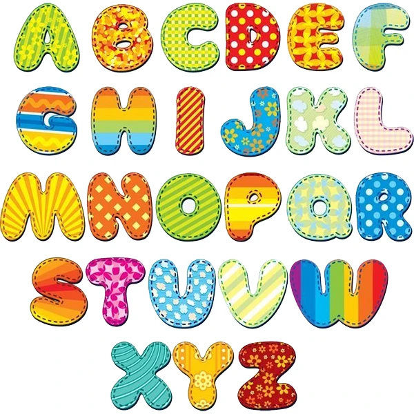  استیکر پارچه و لباس پاد آفرین طرح حروف انگلیسی کد 4610