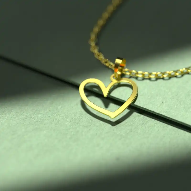 گردنبند طلا 18 عیار زنانه مدوپد مدل  طرح قلب کد E1178