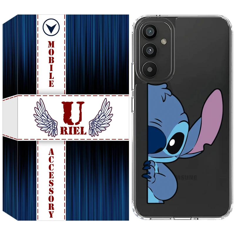 کاور یوریل مدل Clear کد 74 طرح استیچ مناسب برای گوشی موبایل سامسونگ Galaxy S24 FE