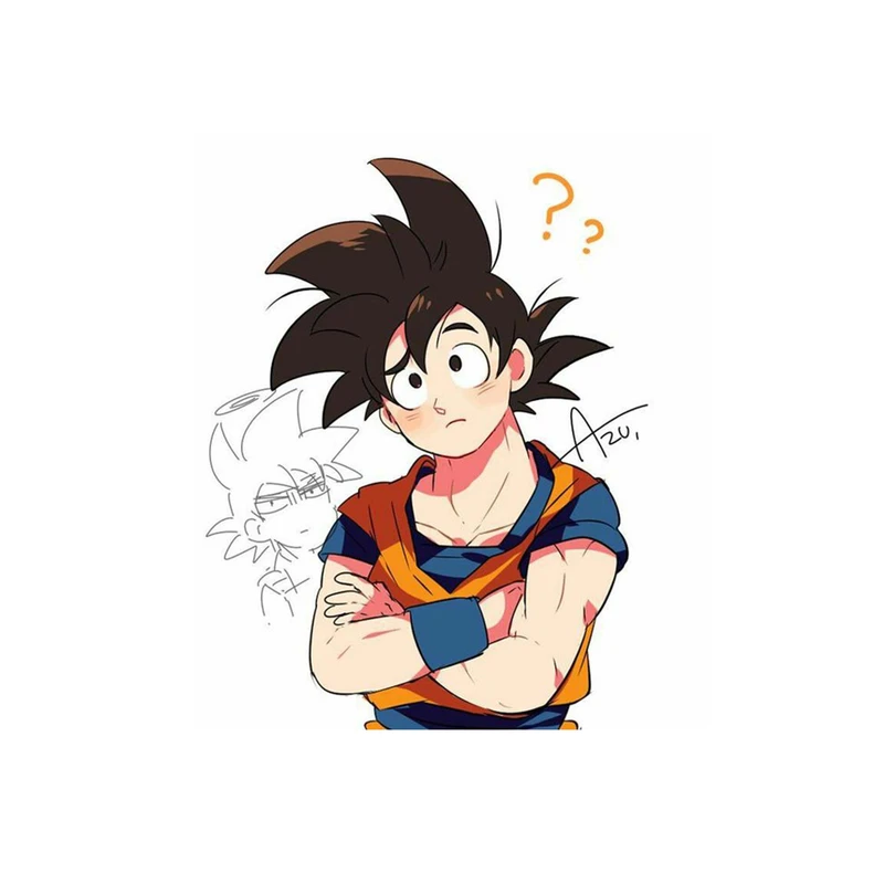 استیکر لپ تاپ و موبایل مدل انیمه طرح دراگون بال سان گوکو Dragon ball Son Goku کد 3801