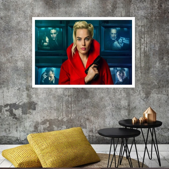 تابلو بکلیت طرح مشاهیر سینمای جهان مارگو رابی مدل قاب شاسی W-s8394