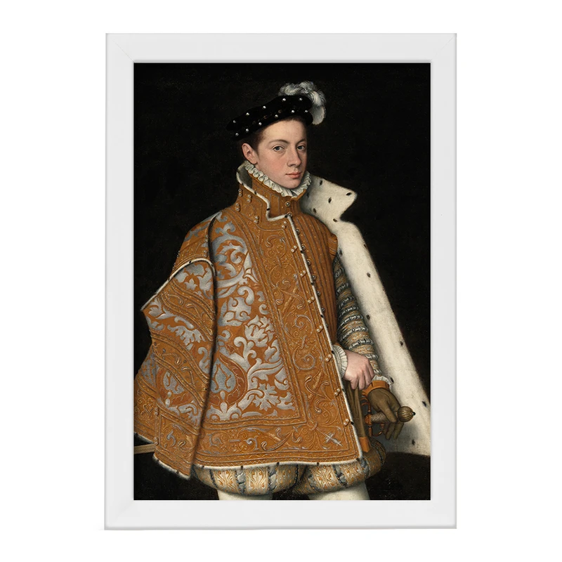 تابلو خندالو مدل پرتره شاهزاده الساندرو فارنزه اثر سوفونیسبا آنگویسولا کد F12252