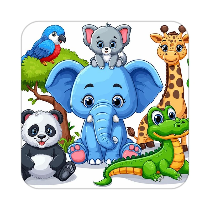 زیر لیوانی کاکتی طرح حیوانات کارتونی مدل mp28363