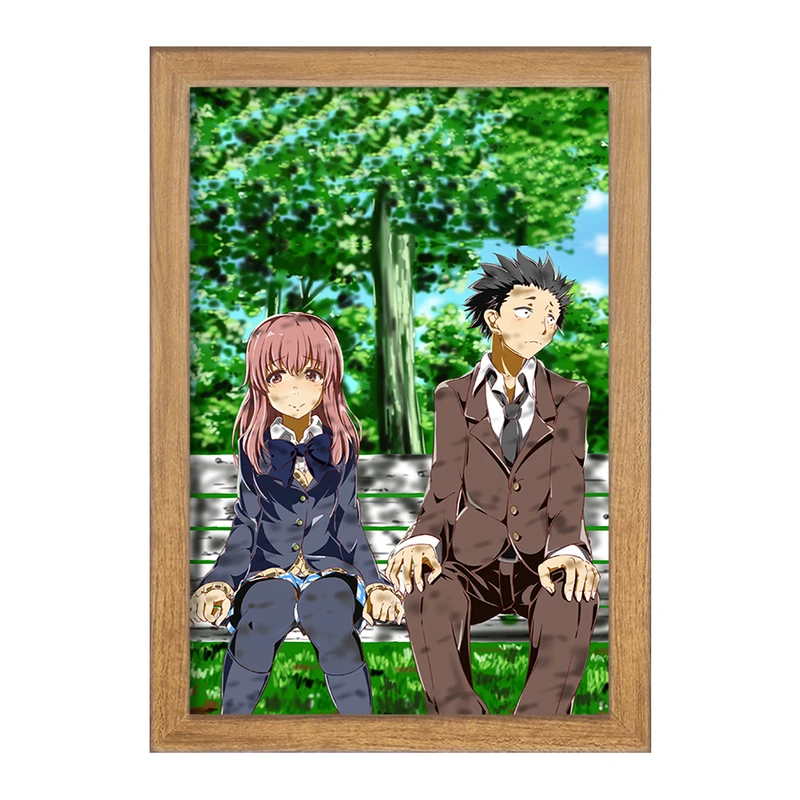 تابلو خندالو مدل شوکو نیشیمیا و شویا ایشیدا انیمه سایلنت ویس A Silent Voice  کد 15807